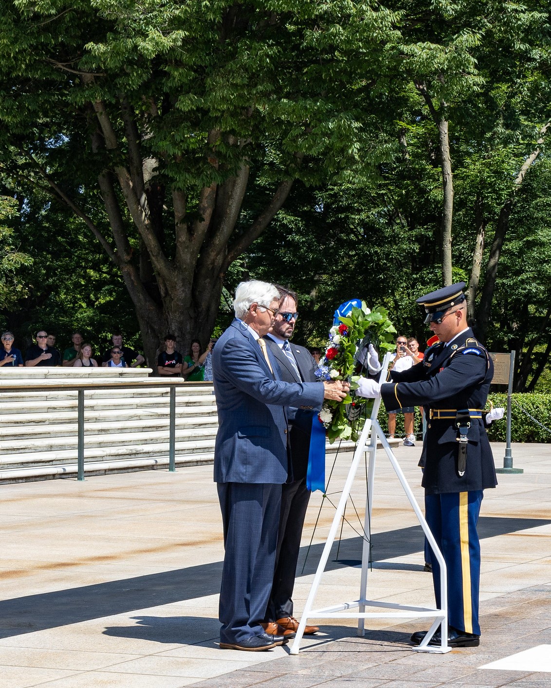 From the NALP: Brandon Sheppard and Bruce Sheppard lay a wreath at the Tomb of the Unknown Soldier.